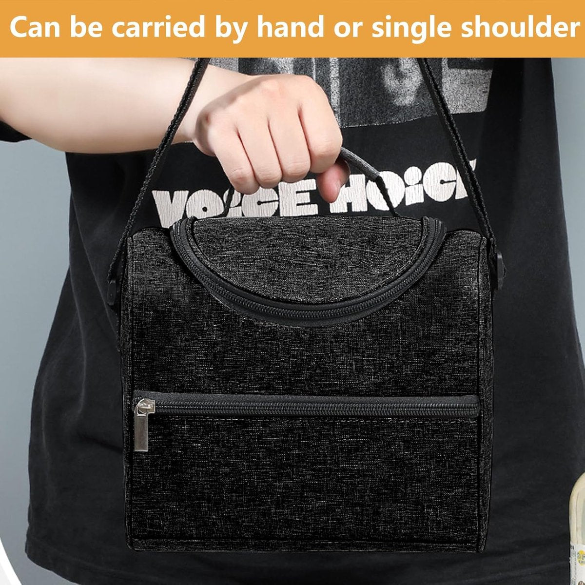Wonboyn Insulated Lunch Bag, Adjustable Strap, 20 x 18.5 x 15.5cm