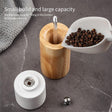 Marzamemi wooden salt or pepper mill in white with ceramic core