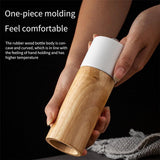 Marzamemi Salt or Pepper Mill, Wood, Adjustable Ceramic Core, Manual, White
