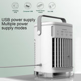 Personal air cooler showing adjustable louvre and control buttons