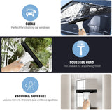 Zwickau Window Vacuum Squeegee Cleaner, Cordless, 150ml Tank