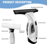 Zwickau Window Vacuum Squeegee Cleaner, Cordless, 150ml Tank
