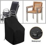 Stackable Chair Cover Oxford 210D Black 64 x 64 x 120cm