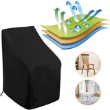 Stackable Chair Cover Oxford 210D Black 64 x 64 x 120cm