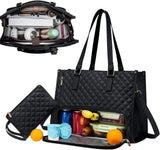 Black cooler bag with padded laptop compartment for work commutes