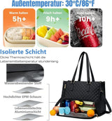 Tura Insulated Cooler Bag with Laptop Compartment, 15.6 Inch, Black