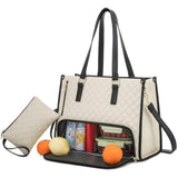 Beige cooler bag with padded laptop compartment for work commutes