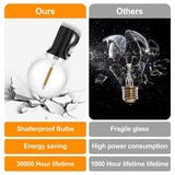 Otranto Outdoor String Lights, G40 Bulbs, 52 LED, 30m, Warm White