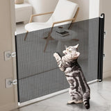 Retractable Safety Gate, No Drill Mesh 125cm Wide Black