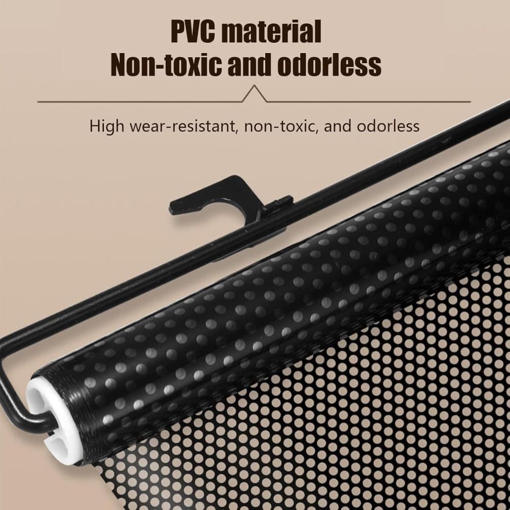 Retractable Safety Gate, No Drill Mesh 125cm Wide Black