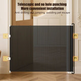 Retractable Safety Gate, No Drill Mesh 125cm Wide Black