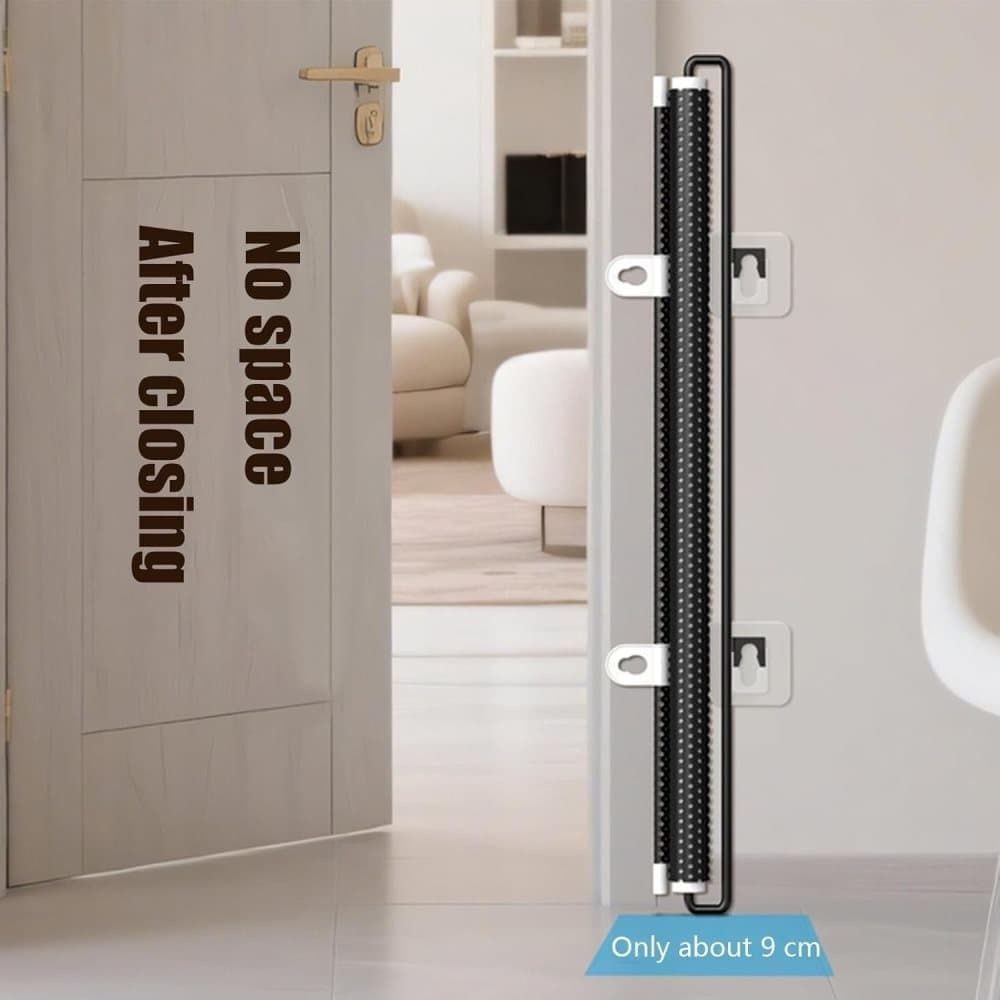 Retractable Safety Gate, No Drill Mesh 125cm Wide Black