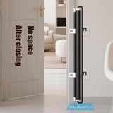 Retractable Safety Gate, No Drill Mesh 125cm Wide Black