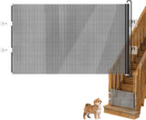 Retractable Safety Gate, No Drill Mesh 125cm Wide Black
