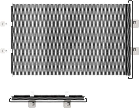 Retractable Safety Gate, No Drill Mesh 125cm Wide Black