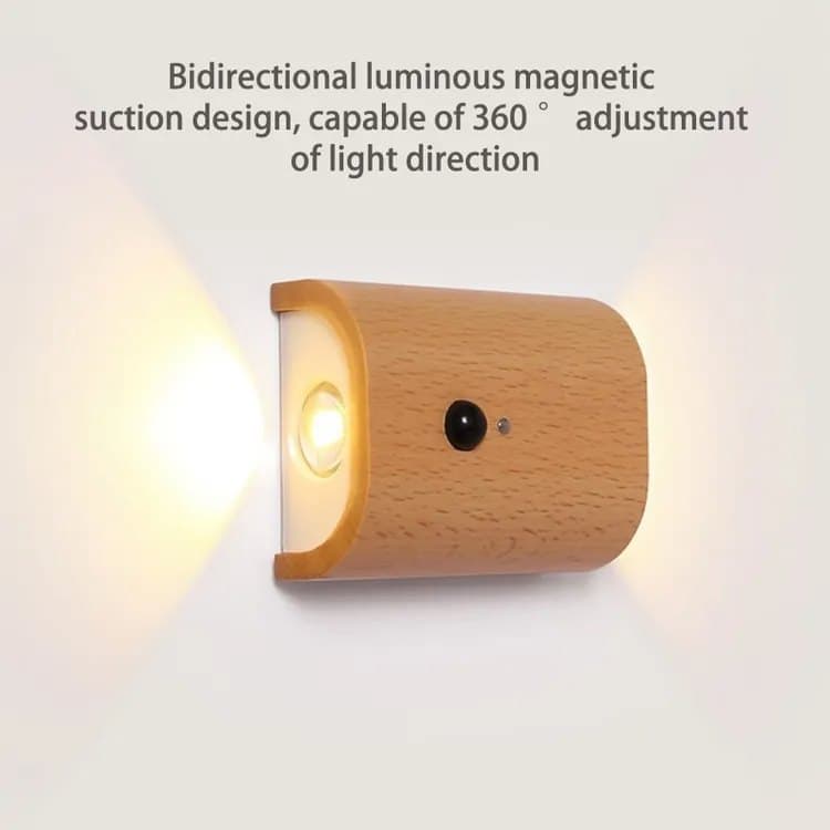 2 pack rechargeable LED wall light with motion sensor warm white