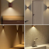 2 pack rechargeable LED wall light with motion sensor warm white