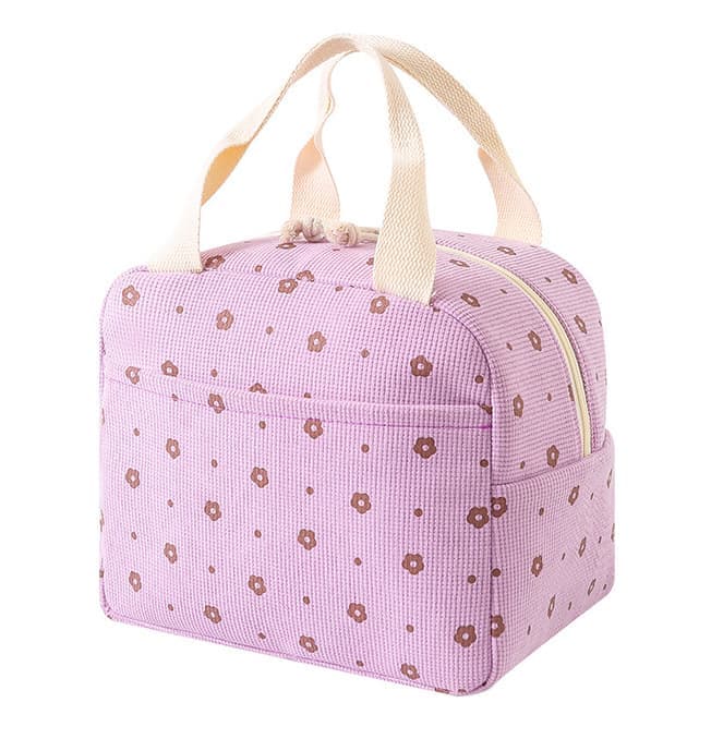 Corduroy insulated lunch bag for office lunches and weekend picnics
