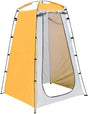 Bariloche multicolour pop up changing tent standing open with side window