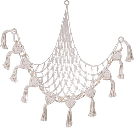 Toy storage hammock net for soft toys in white