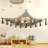 Sidmouth Toy Storage Hammock Net, Dark Grey