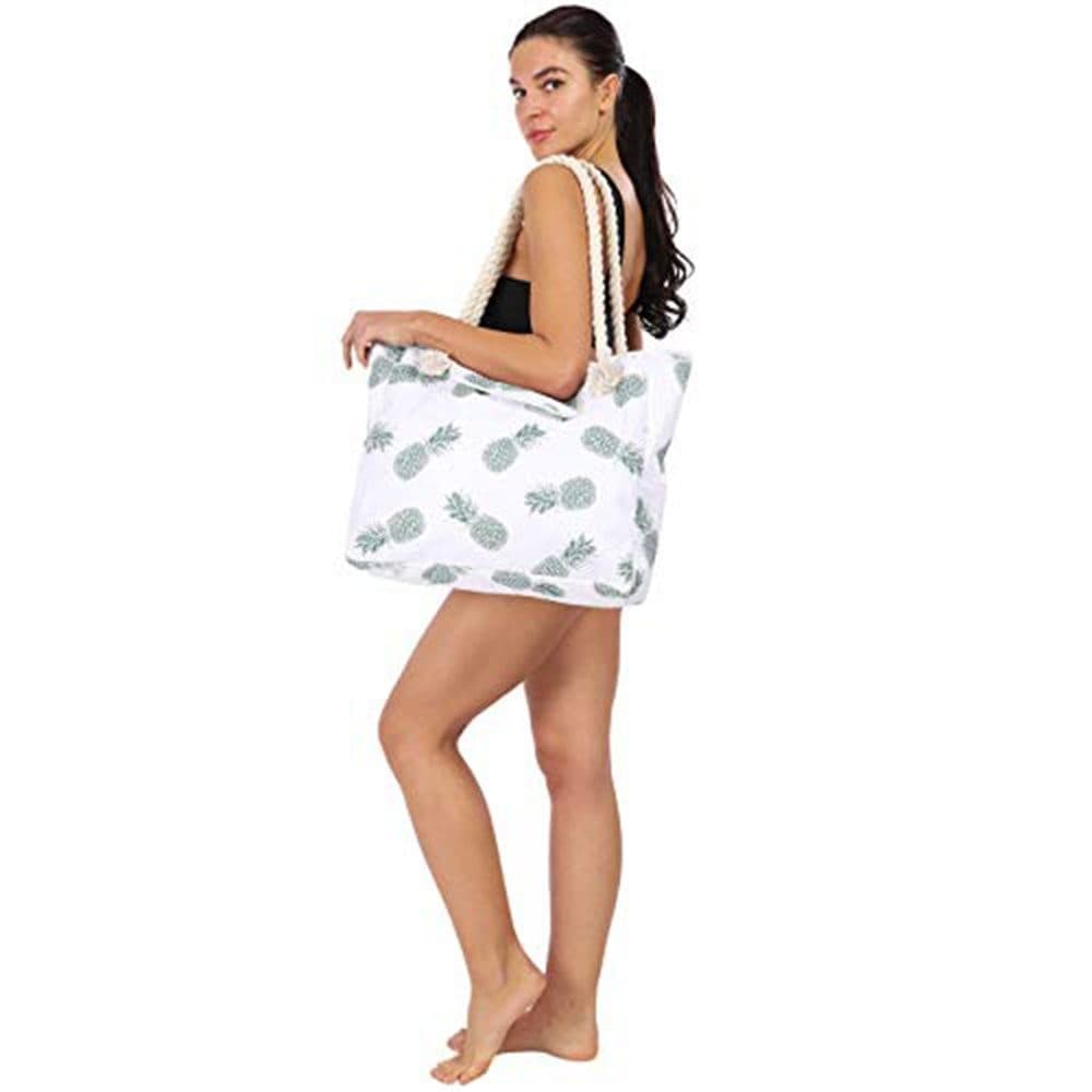 Belves Beach Bag, Large Canvas Tote