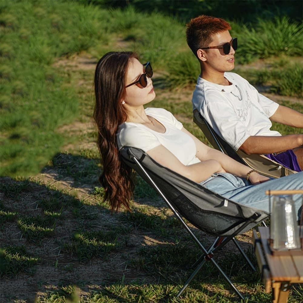 Yulara Padded Folding Camp Chair, Black