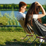 Yulara Padded Folding Camp Chair, Black