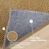 Brown faux jute door mat 60 x 90cm - view 5