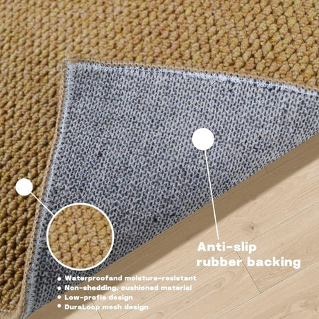Brown faux jute door mat 60 x 90cm - view 5
