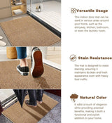 Brown faux jute door mat 40 x 60cm - view 2