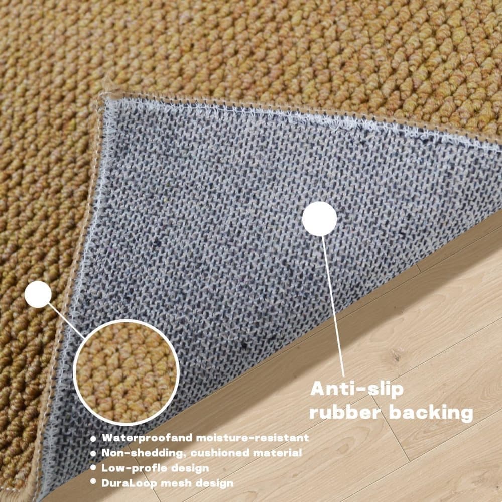 Brown faux jute door mat 40 x 60cm - view 5