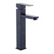 Black Waterfall Basin Mixer Tap High Spout Single Hole