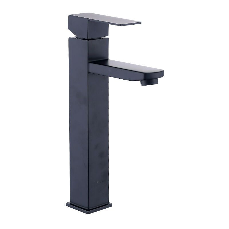Black Waterfall Basin Mixer Tap High Spout Single Hole