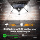 Gravina Solar Motion Sensor Wall Light, 100 LED, 1200mAh