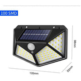 Gravina Solar Motion Sensor Wall Light, 100 LED, 1200mAh