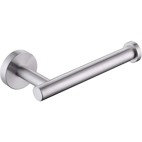 Brushed stainless steel wall mounted toilet paper holder with end stop