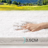 Underside of the large dark beige bath mat showing the non slip TPR backing