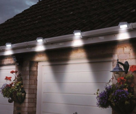 Solar Rechargeable Wall Light Set White 3 Piece