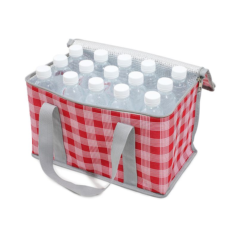 Eden Insulated Picnic Lunch Bags, Yellow Checkered, 2pcs