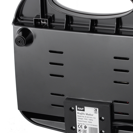 Non stick plate detail of double sided waffle iron