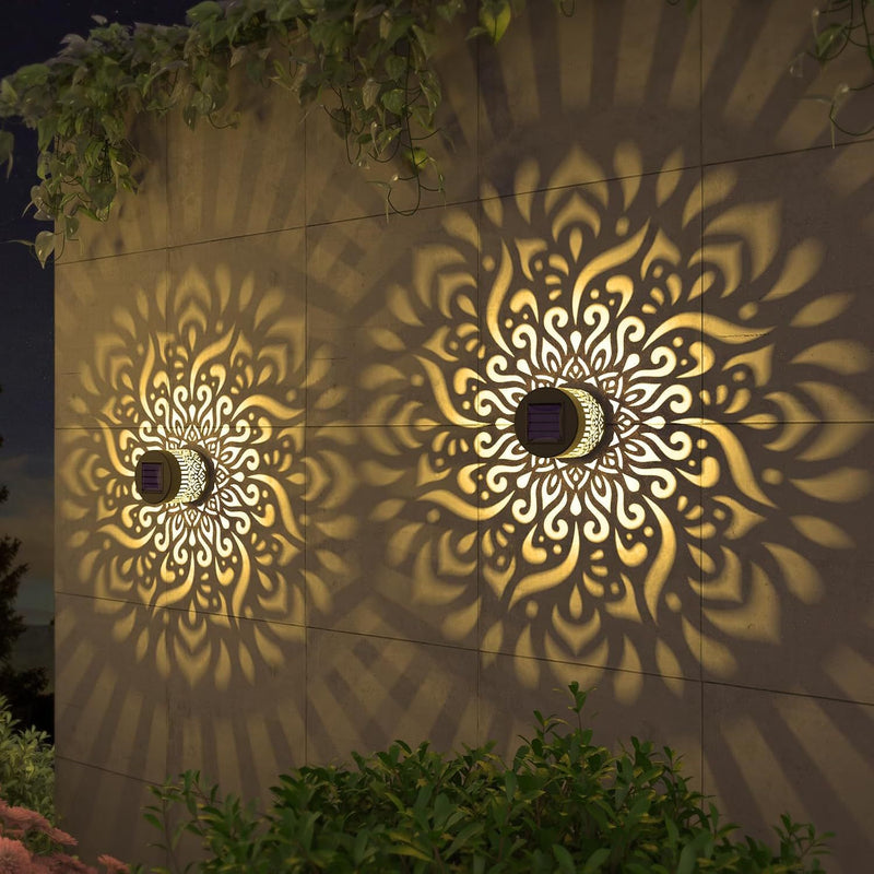 Solar Wall Light Warm White Decorative Outdoor
