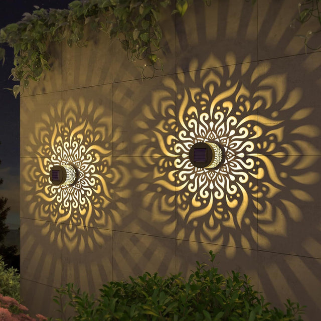 Solar Wall Light Warm White Decorative Outdoor
