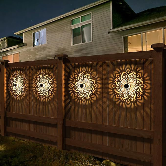 Solar Wall Light Warm White Decorative Outdoor