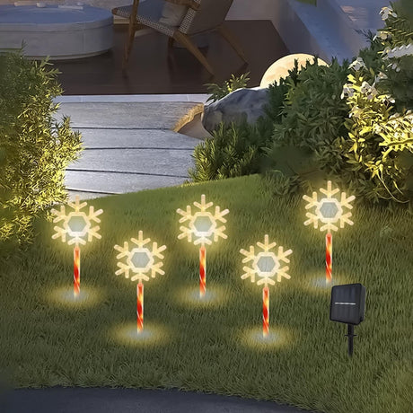 Warm white solar hanging lantern in garden