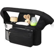 Universal Stroller Organiser with Insulated Cup Holders Black