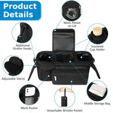 Universal Stroller Organiser with Insulated Cup Holders Black
