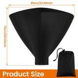 Patio Heater Head Cover Oxford 420D Black 34 Inch