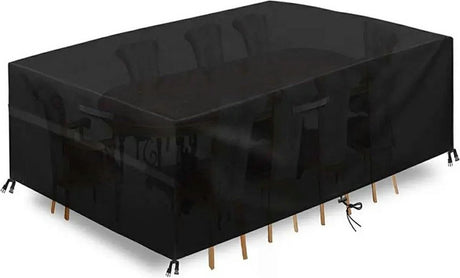 Patio Furniture Set Cover Black 242 x 160 x 100cm