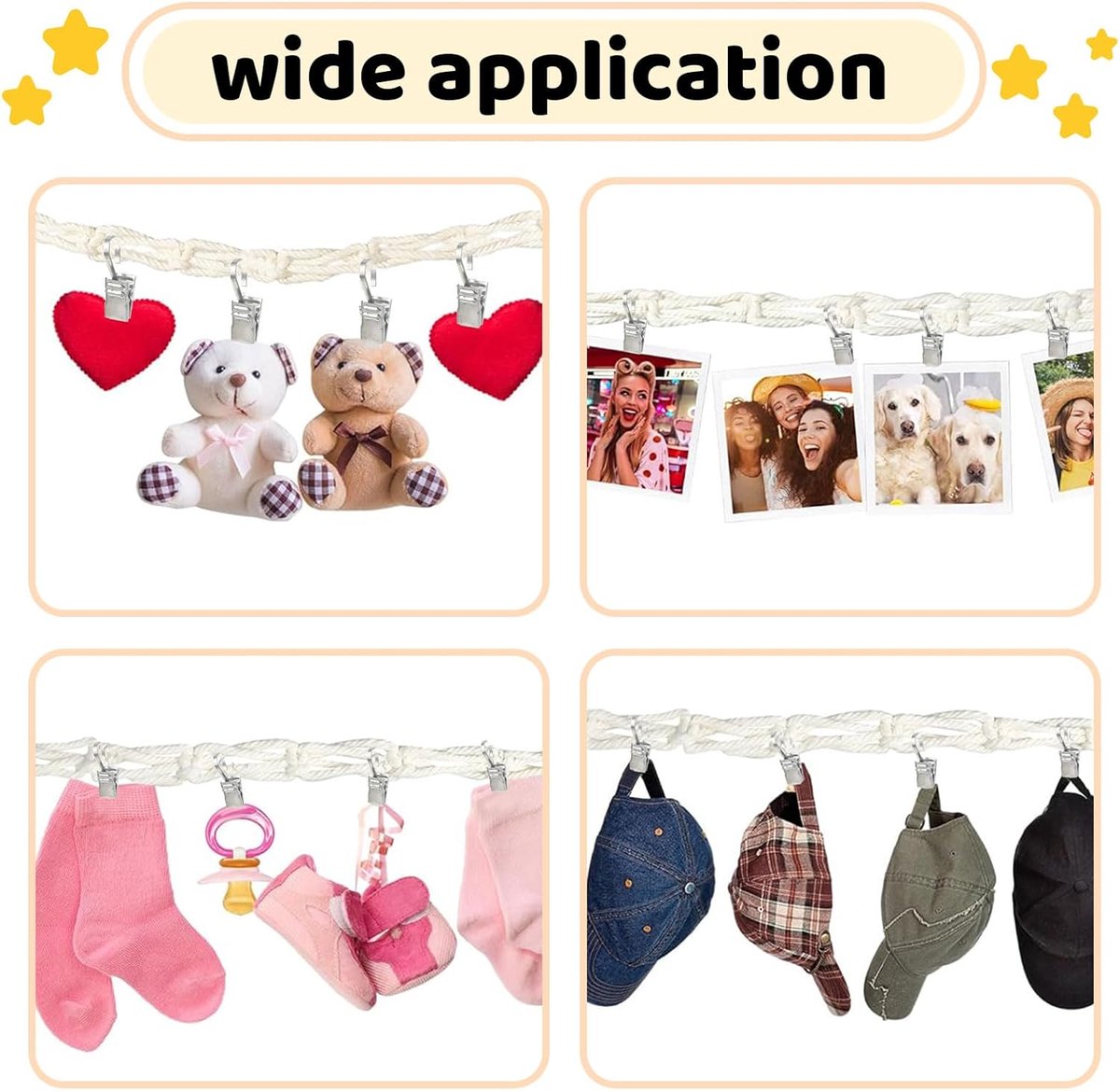 Hanging plush toy storage chains with 20 clips